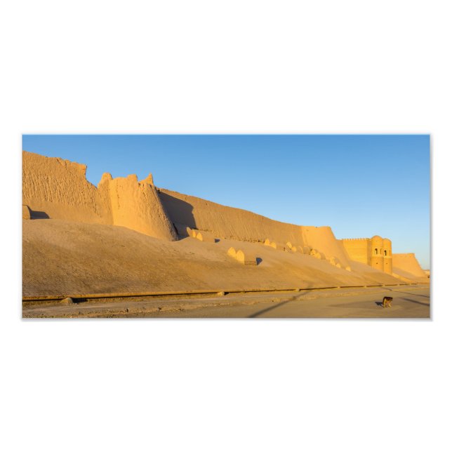 Khiva stads mur - Uzbekistan Fototryck (Framsidan)