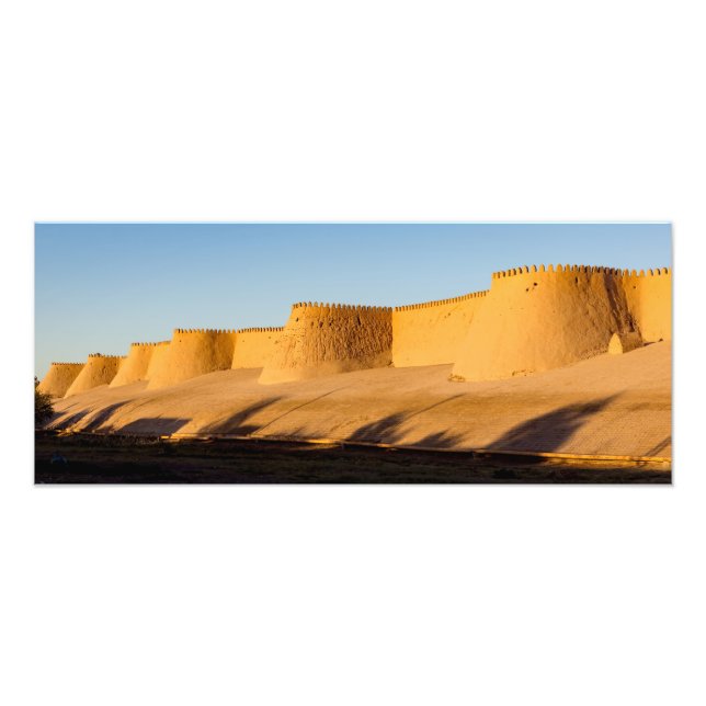 Khiva stads mur - Uzbekistan Fototryck (Framsidan)
