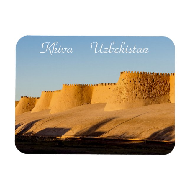 Khiva stads mur - Uzbekistan Magnet (Horisontell)
