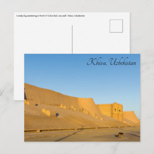 Khiva stads mur - Uzbekistan Vykort