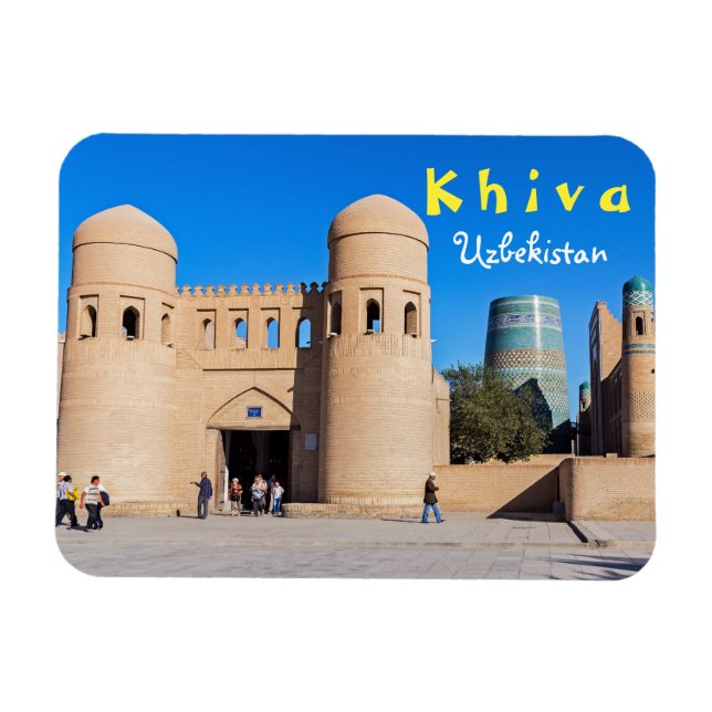 Khiva, Uzbekistan - Grind, tvillingtorterad Magnet (Horisontell)