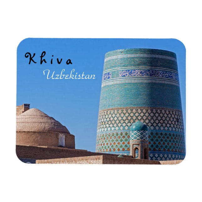 Khiva, Uzbekistan - Islam Khodja Minaret Magnet (Horisontell)