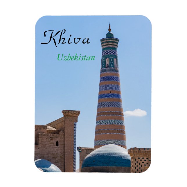 Khiva, Uzbekistan - Islam Khodja Minaret Magnet (Vertikal)