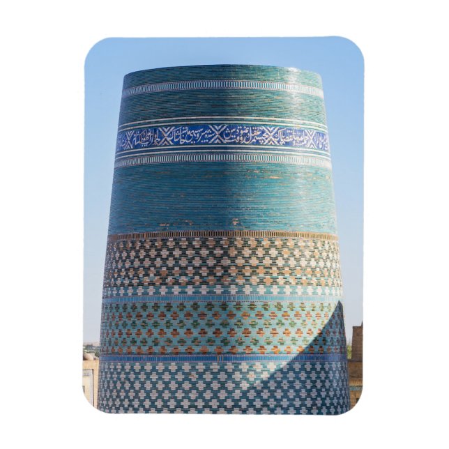 Khiva, Uzbekistan - Ofärdigt Kalta Minor Minaret Magnet (Vertikal)