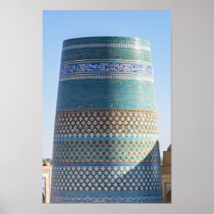 Khiva, Uzbekistan - Ofullbordade Kalta Minor-minar Poster