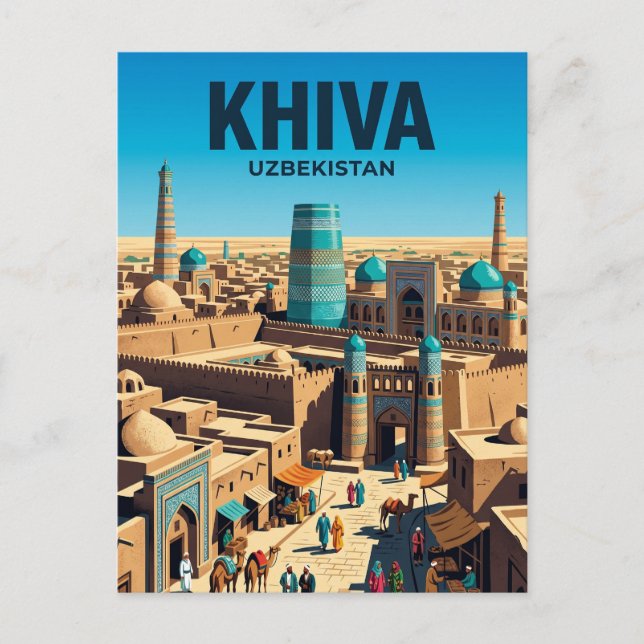 Khiva Uzbekistan Vykort (Framsida)