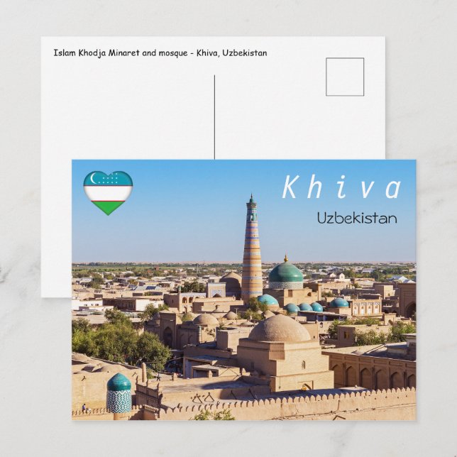 Khiva - Uzbekistan Vykort (Fram/baksida)