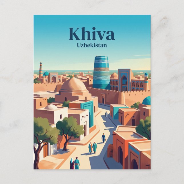 Khiva Uzbekistan Vykort (Framsida)