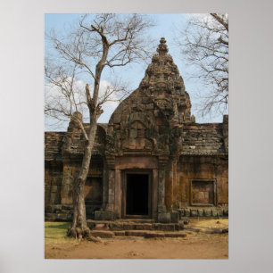 Khmer-fästningen ... Buriram, Isaan, Thailand Poster