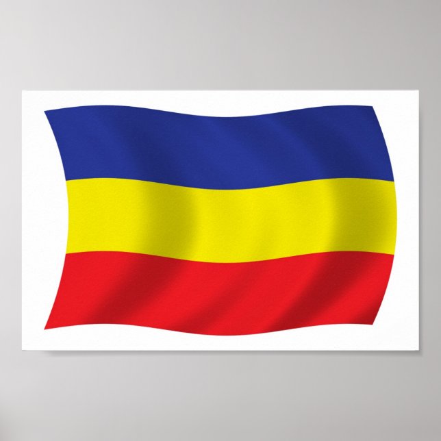 Khmer Kampuchea Krom Flagga Affisch Print (Framsidan)