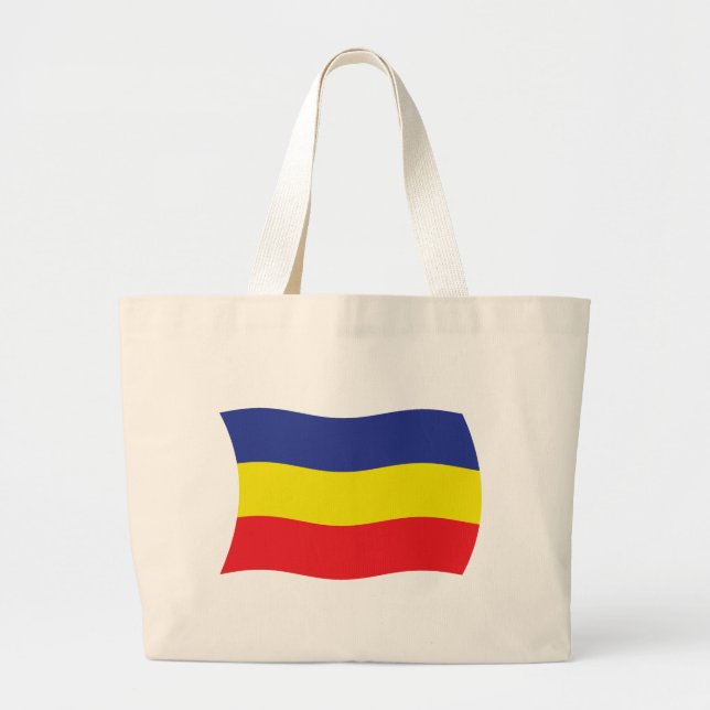 Khmer Kampuchea Krom Flagga Handväskor Jumbo Tygkasse (Framsidan)
