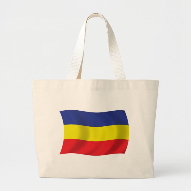 Khmer Kampuchea Krom Flagga Handväskor Jumbo Tygkasse (Framsidan)