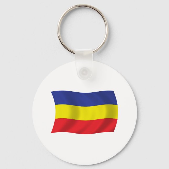 Khmer Kampuchea Krom Flagga Nyckelring (Framsida)