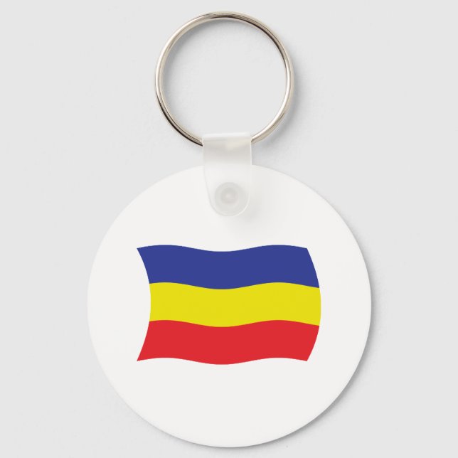 Khmer Kampuchea Krom Flagga Nyckelring (Framsida)