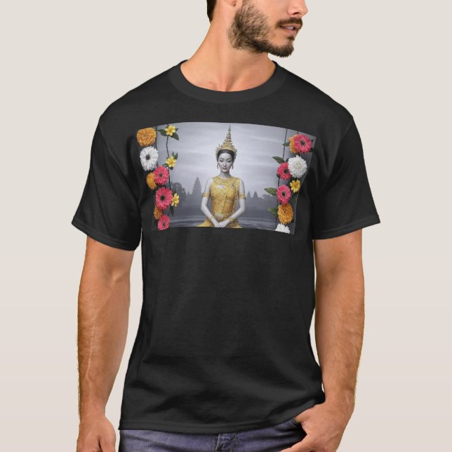 Khmer Princess At Angkor Wat - Rahus hem T Shirt (Framsida)