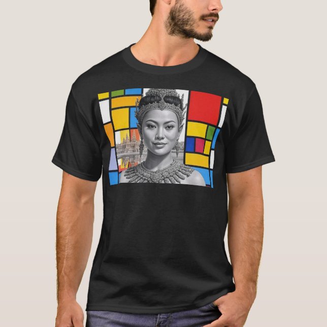 Khmer Princess With Angkor Wat T Shirt (Framsida)