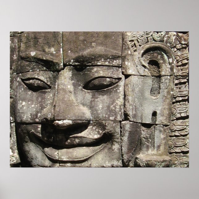 Khmer Stensikte ... Bayon-templet, Kambodja Poster (Framsidan)