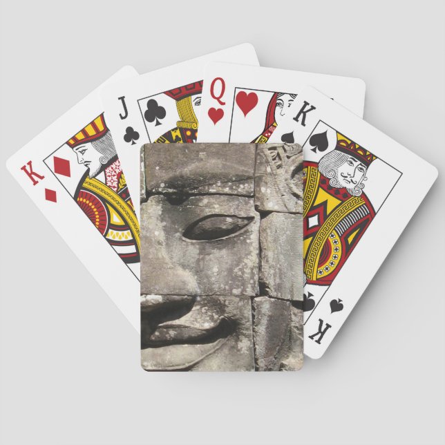 Khmer Stone Ansikte ... Bayon Temple, Kambodja Spel Kort (Baksidan)