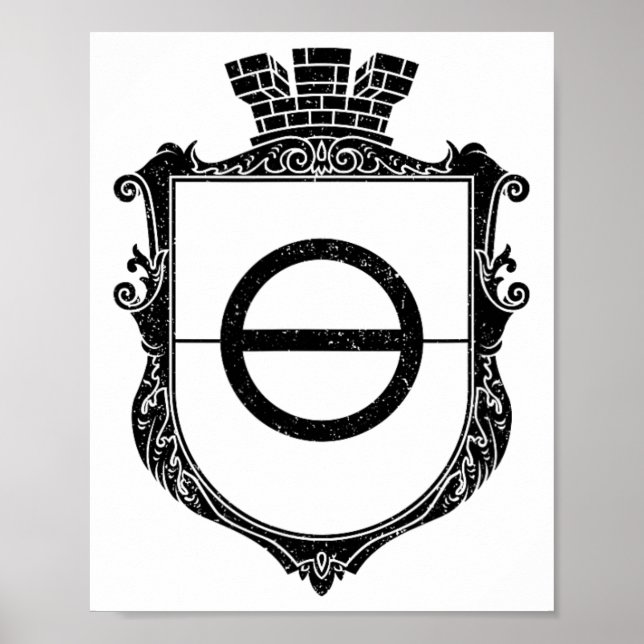 Khmut Ukraine Arms Flag Donetsk Oblast  Poster (Framsidan)