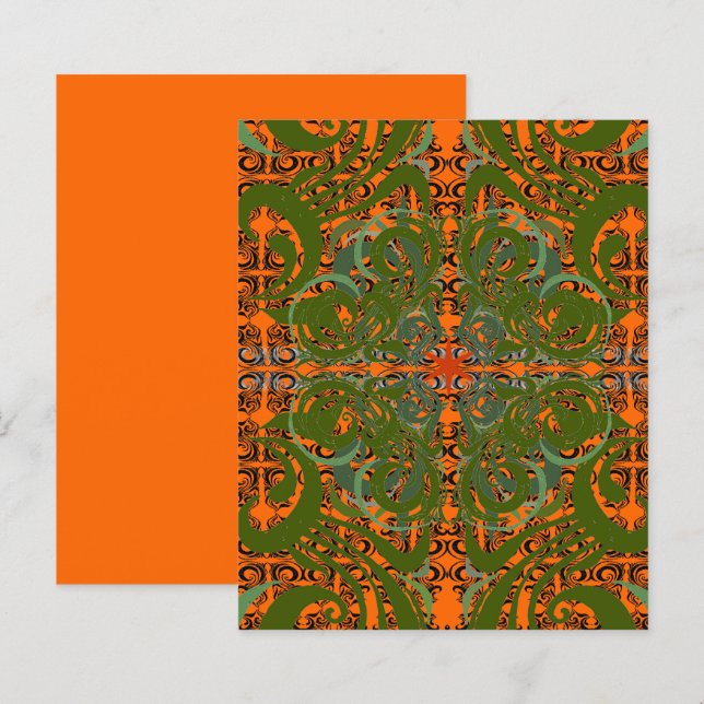 Khokhloma Exotique mönster (Fram/baksida)