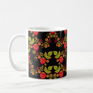 Khokhloma ryska Berries: Traditional Stil Kaffemugg