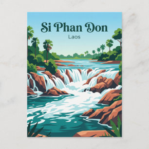Khone Phapheng-fallen Laos Vykort