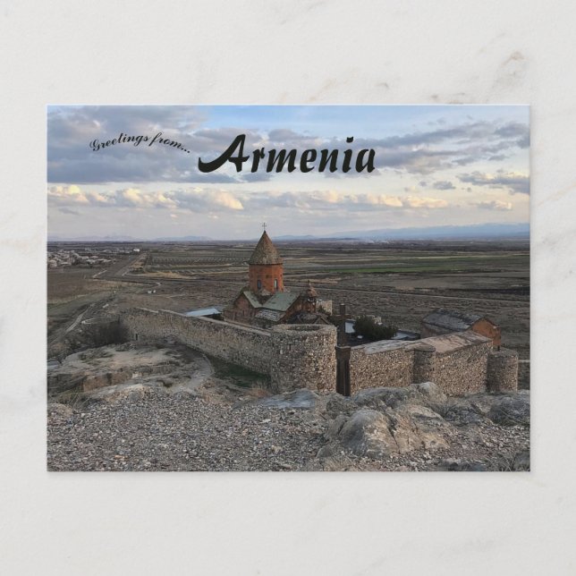 Khor Virap-klostret i Armenien Vykort (Framsida)