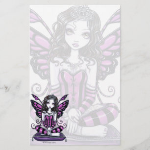"Khristyn" gotisk rosa Princess Fae Konst Brevpapper