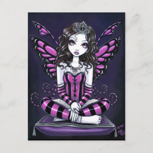 "Khristyn" Rosa Princess Fairy Art Postcard Vykort