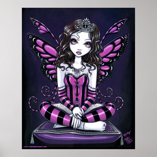 "Khristyn" Rosa Princess Fairy Art Poster (Framsidan)