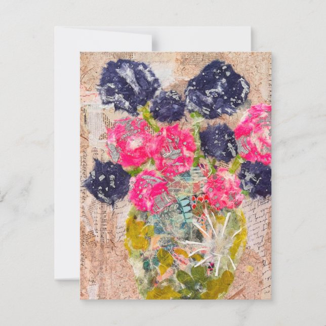 KHS Whimsical Floral Paper Collage Mixed   Tack Kort (Framsida)