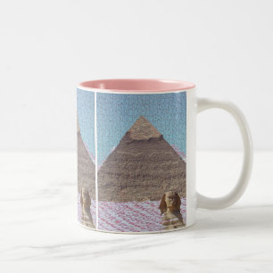 KHUFU-PYRAMID OCH SPHINXMUGG Två-Tonad MUGG
