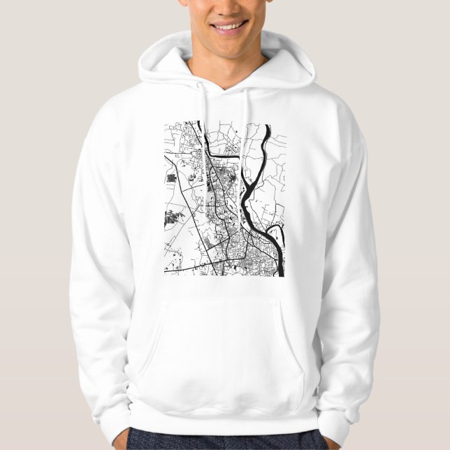 Khulna Bangladesh City Map Hoodie (Framsida)