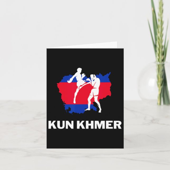 Khun Khmer Kambodja Martial Arts Kick Boxing Fight Kort (Framsida)