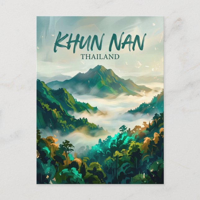 Khun Nan nationalpark Thailand Vykort (Framsida)