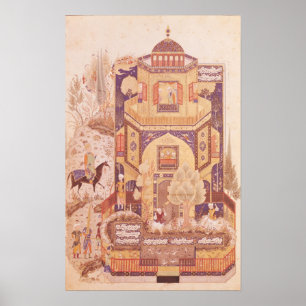 Khusrau framme av slotten av Shirin Poster