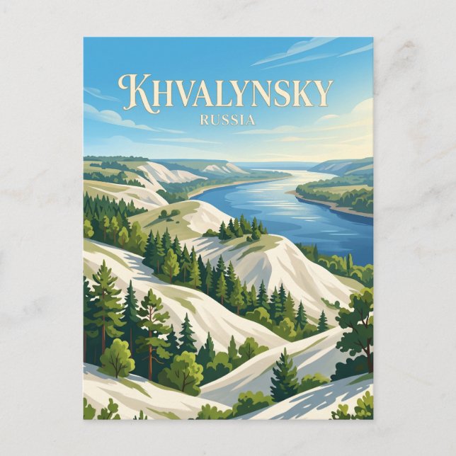 Khvalynsky nationalpark Ryssland Vykort (Framsida)