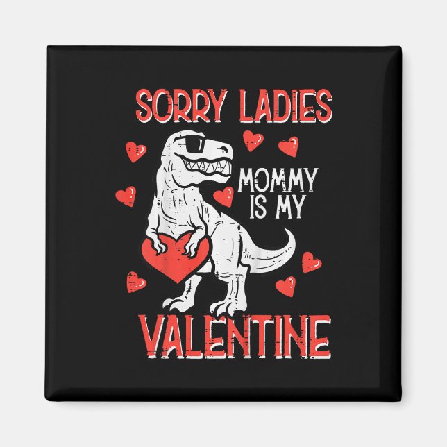 Ki, barn Dam Mamma Valentine Dino Trex Boy Ki Magnet (Framsidan)