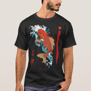 Ki fisklivskläder i japansk fiskkoi whisper t shirt