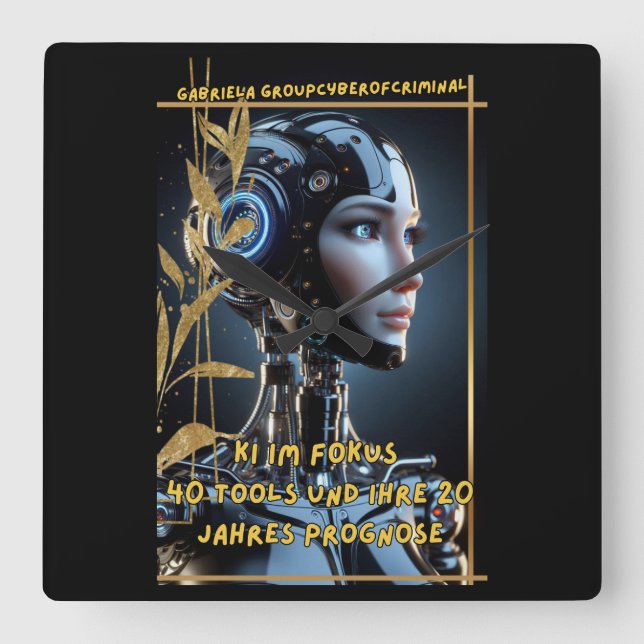 KI im Fokus Fyrkantig Klocka (Framsida)