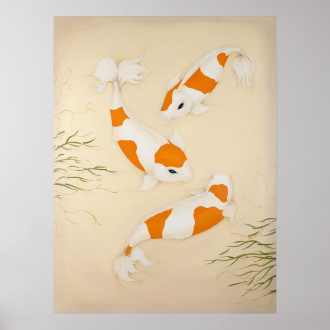 Ki Japansk Fishes Art Art Print Poster (Framsidan)