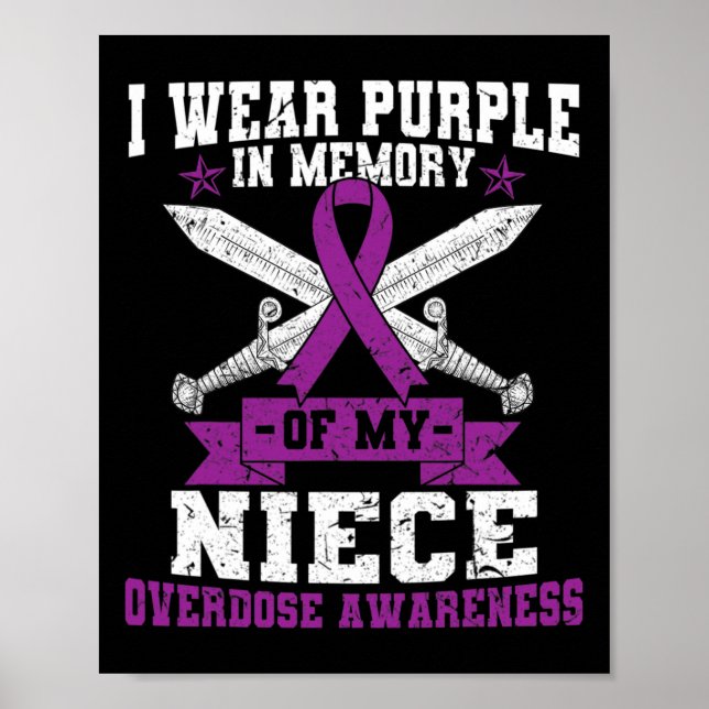 Ki Lila Ribbon Overdose Awareness Month Costume Poster (Framsidan)