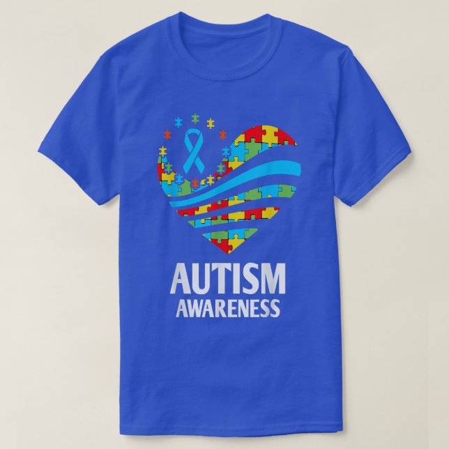 Ki-stöd för autism t shirt (Design framsida)