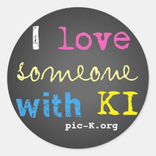 KI-stödsmärken Runt Klistermärke