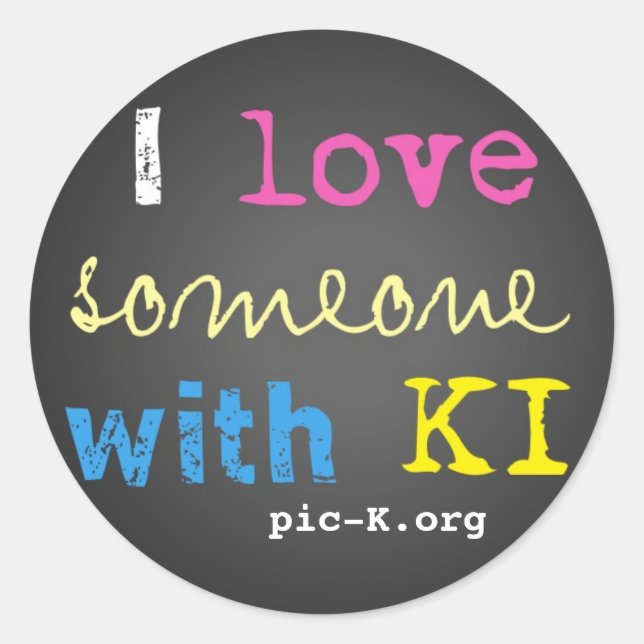 KI-stödsmärken Runt Klistermärke (Framsida)