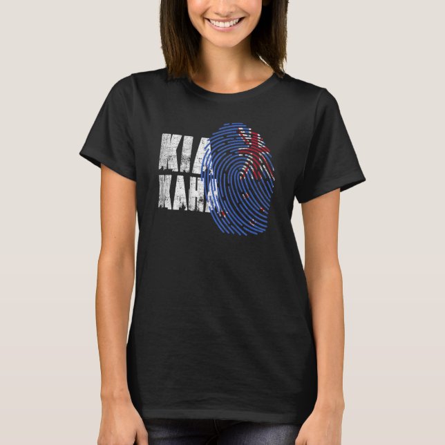Kia Kaha BE på baksidan är en stark traditionell n T Shirt (Framsida)