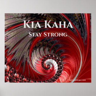 Kia Kaha Stanna starkt tema Poster