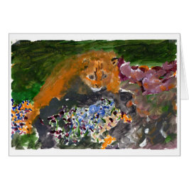 Kia katten, redo som pounce? hälsningskort