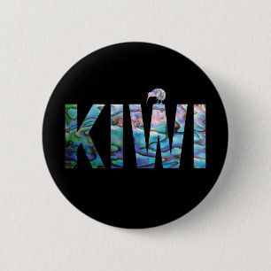KIA ORA KIWI HÄLSNING 6 CM ROUND BADGE KNAPP