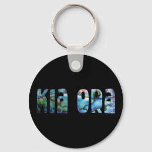 KIA ORA KIWI HÄLSNING PAUA NYCKELRING